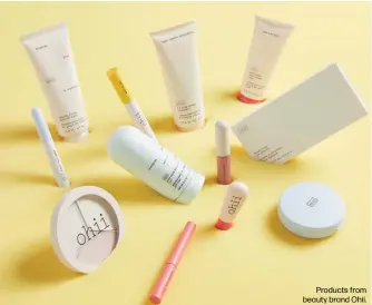  ??  ?? Products from beauty brand Ohii.