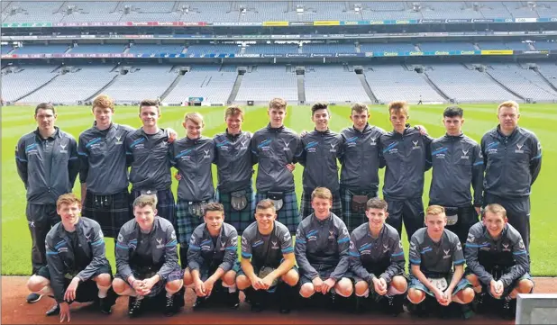  ??  ?? The Scotland U-17 squad pictured at Dublin’s famous Croke Park.