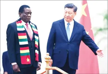  ??  ?? President Mnangagwa, who is against corruption, can learn from his Chinese counterpar­t President Xi Jinping; noted for his robust tackling of graft, which has seen hundreds of top party and Government officials being severely punished