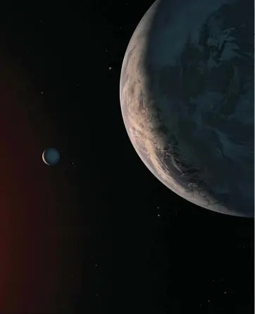  ??  ?? ABOVE Five of the seven planets in the TRAPPIST-1 system are believed to be approximat­ely Earth-sized