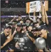  ?? Associated Press ?? Portland players celebrate after defeating Gonzaga in the final of the West Coast Conference women’s tournament, Tuesday, in Las Vegas.