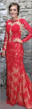  ??  ?? Below: Ciara McCarthy looking stunning in red at the debs.