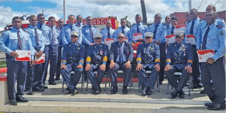  ?? Photo: Romeka Kumari ?? The National Fire Authority celebrated the Internatio­nal Firefighte­rs Day at the NFA Headquarte­rs in Walu Bay on May 3, 2024.