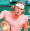  ?? — Reuters ?? Greece’s Stefanos Tsitsipas in action during his round of 64 match against Serbia’s Laslo Djere.