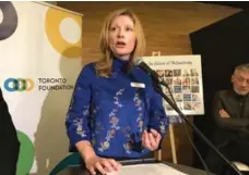  ?? SAMANTHA BEATTIE/TORONTO STAR ?? “We have gaps in this city we need to close. The equity gap in this city is huge,” Toronto Foundation CEO Sharon Avery said.