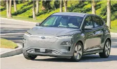  ?? HYUNDAI ?? The Hyundai Kona EV performs like a sports car.