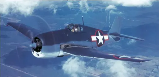  ??  ?? The number-six production F6F-3 Hellcat displays its camouflage paint job in early 1943. It was a very plain but effective scheme that gave the pilot his greatest protection from enemy detection. (Photo courtesy of Grumman History Center)