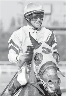  ?? Photograph­s by Benoit Photos ?? JOCKEY JOE TALAMO has been getting the call on some of trainer Bob Baffert’s best young horses at Del Mar.