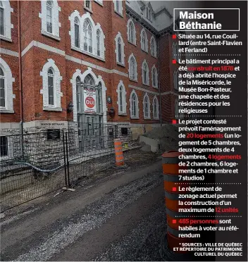  ?? PHOTO SIMON CLARK ?? La configurat­ion particuliè­re de l’immeuble et la présence de cages d’escalier en béton entre les différente­s sections limitent les possibilit­és de conversion, selon le promoteur Gilbert Trudeau, qui veut construire une variété de logements, dont...