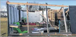  ?? SUBMITTED PHOTO/SOUTHEND COMMUNITY CENTRE ?? A fundraisin­g event set for this weekend at the Southend Community Centre has been cancelled. The Santa’s Village display suffered damage as a result of high winds this week forcing the centre to pull the plug on the event.