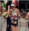  ??  ?? Feilding’s Aimee Perrett competing at the World Ironman Championsh­ips.