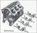  ??  ??  The narrow 60-degree vee is apparent here and illustrate­s why the manifolds are outboard. It’s a pretty common-sense design that allows a compact package size for installati­on. Note also the combustion chamber in the piston, but unlike most direct-injected diesels the injector is canted. The whole thing was designed to induce a swirl effect to the intake flow for a more thorough mixing of the air and fuel. Whatever faults the Toro-flow had, it delivered on the promise of fuel economy. This engine is shown with the optional oil-to-water cooler. Compressio­n ratio was 17.5:1.