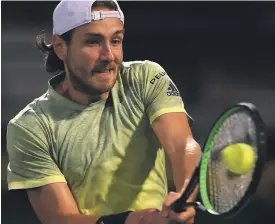  ??  ?? Lucas Pouille lost in the Marseille Open final in France on Sunday to Karen Khachanov, whom the second seed plays next here in Dubai