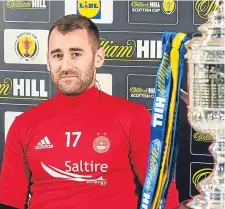  ??  ?? Aberdeen’s Niall McGinn looks ahead to tomorrow’s William Hill Scottish Cup semi-final against Motherwell.