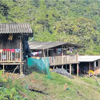  ?? EFE ?? 2016 un desprendim­iento de tierra causó la muerte de 13 emberas.La comunidad tuvo que ubicarse a 2 km de sus casas.