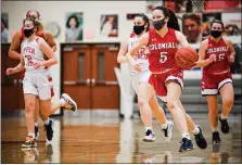 ?? JAMES BEAVER/FOR MEDIANEWS GROUP FILE ?? Plymouth Whitemarsh’s Kaitlyn Flanagan (5), pictured against Upper Dublin last month, returned Wednesday night after missing two weeks with a hamstring injury.