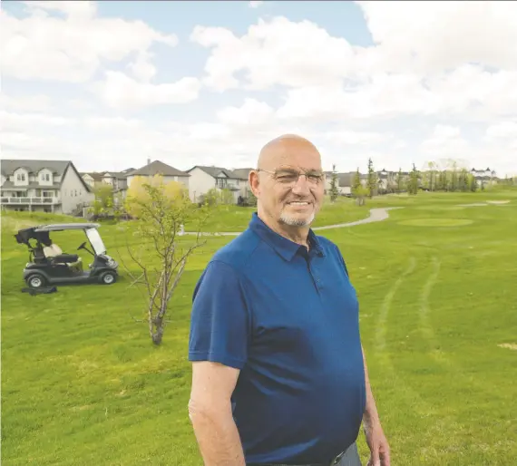  ?? DON MOLYNEAUX ?? Garry Cook of Crystal Ridge in Okotoks says most golfers come from within a 15-20 minute drive away, putting a number of new communitie­s within its catchment area.