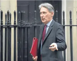  ?? Picture: Getty. ?? Chancellor of the Exchequer Philip Hammond.