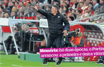  ?? Treinador do Portimonen­se ?? Paulo Sérgio não esconde o sonho de voltar a pontuar no terreno do Benfica
Paulo Sérgio