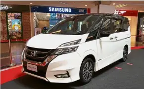  ??  ?? The Serena 2.0L S-Hybrid is locally assembled and comes in two variants.