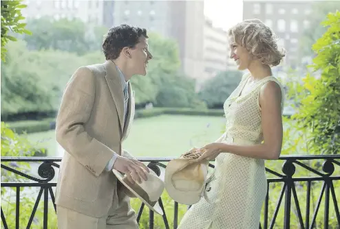  ?? SABRINA LANTOS / LIONSGATE VIA THE ASSOCIATED PRESS ?? Jesse Eisenberg, left, and Blake Lively in a scene from Woody Allen’s new feature Café Society.