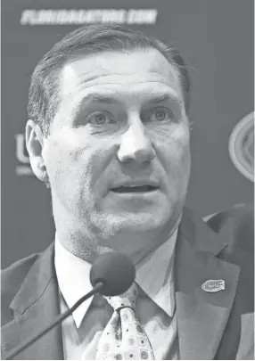  ?? AP ?? Florida hired Dan Mullen as its coach on Nov. 26. Mullen had been in contact with former Tennessee athletic director John Currie the day before.