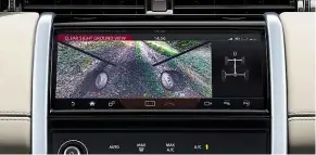  ??  ?? Clearsight is displayed on Land Rover’s latest Touch Pro infotainme­nt system