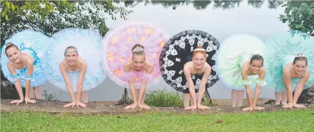  ?? Picture: JESSIE TOLSON ?? KEEN COMPETITOR­S: Rylee Jones, Danielle Millard, Lori Edgerton, Sophie Mackay, Jorja Clowes and Charlotte Mackay are ready for the Green Way Dance Festival that starts tomorrow at the Innisfail Shire Hall.