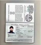  ?? ?? Temple boss Rajvinder Singh, left, regarded Amar Singh, inset far left, as ‘‘next to God’’ and led to him using a forged passport, above, to bring a Sikh priest into the country. Cultwatch director Mark Vrankovich says Rajvinder’s story is utterly plausible.