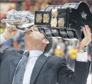  ?? CP PHOTO ?? Eric Veilleux won the Memorial Cup with the Shawinigan Cataractes in 2012.