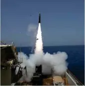  ??  ?? (Left and Right): LORA ballistic missile launchings during firing trial