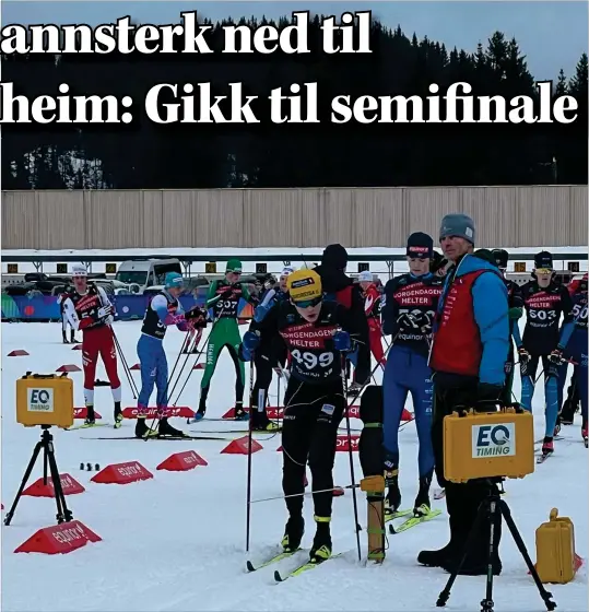  ?? ?? SEMIFINALE: Sigve Benonisen gikk helt til semifinale på sprinten, og ble nummer 12 i sin klasse. Foto: Nordreisa IL Ski og skiskyting