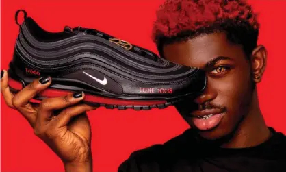  ?? Photograph: MSCHF ?? MSCHF released 666 pairs of the shoes in collaborat­ion with rapper Lil Nas X while Nike sues them.