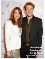  ??  ?? United front: Beverley with her ex James Cracknell in 2014