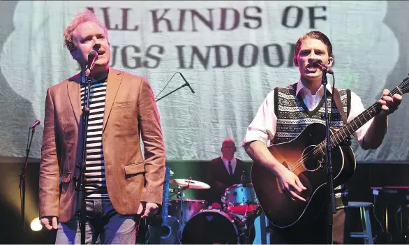  ?? BOB MUSSELL ?? Ryan M. Hunt, left, and Taylor Bloom bring the amazing song catalogue of Paul Simon and Art Garfunkel alive in the new show The Simon & Garfunkel Story.