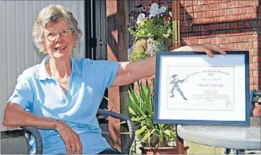  ??  ?? STAR OF THE SHOW: Pamela Etheridge has ruled Tokoroa Little Theatre’s stage for more than three decades and was honoured with a life membership last week.