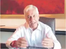  ??  ?? ►► Ex Presidente Piñera ayer, desde México.