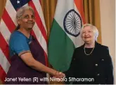  ?? Janet Yellen (R) with Nirmala Sitharaman ??