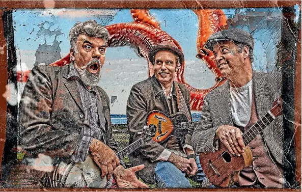  ??  ?? Ukulele trio The Nukes will be coming to Upper Hutt for a one-night concert