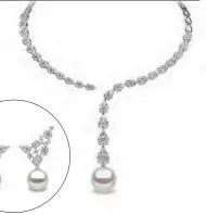  ??  ?? Necklace with South Sea pearls and 10.02ct diamonds in 18K white gold from the High
Jewellery collection