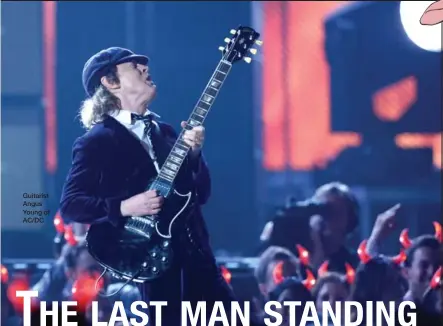  ??  ?? Guitarist Angus Young of AC/DC