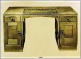  ?? PHOTO PROVIDED ?? This photo shows a writing desk allegedly used by Adolf Hitler. The organizer of the Saratoga Springs gun show said he intended to bring it to the event, but has changed his mind.