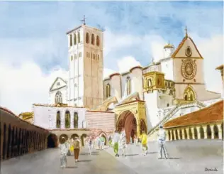  ?? CONTRIBUTE­D PHOTO ?? “St. Francis Basilica, Assisi” is a watercolor by Durinda Cheek.