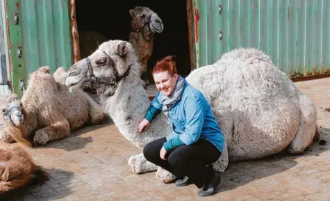  ?? Foto: Piet Bosse ?? Anna-Lena Eichinger möchte die Kameloase mit ihrer Spendenakt­ion retten.