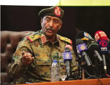  ?? DR ?? Presidente da Junta Militar sudanesa diz que diplomatas têm encorajado as manifestaç­ões