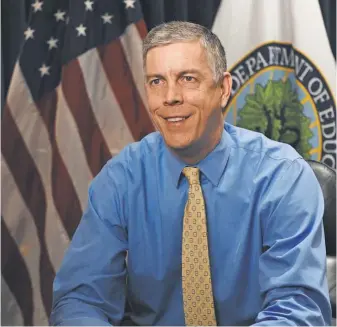  ?? H. DARR BEISER, USA TODAY ?? Arne Duncan says it’s “absolutely abusive and immoral” for colleges to not prepare student- athletes for the real world.