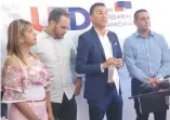  ??  ?? Directivos de la UED en rueda de prensa.