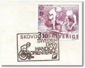  ?? ?? Swedish postmark for 1989 Handicap Orienteeri­ng Championsh­ips, now called Trail-o