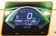  ??  ?? Speedomete­r panel on the PCX hybrid.