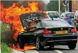  ??  ?? Danger: Some faulty BMWs have burst into flames